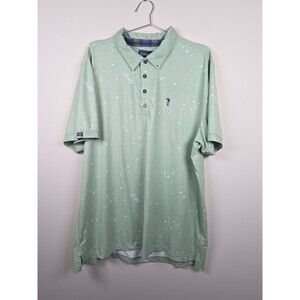 William Murray Polo Shirt Mens XL Green Bunny Rabbit Shamrock St Patrick Clover